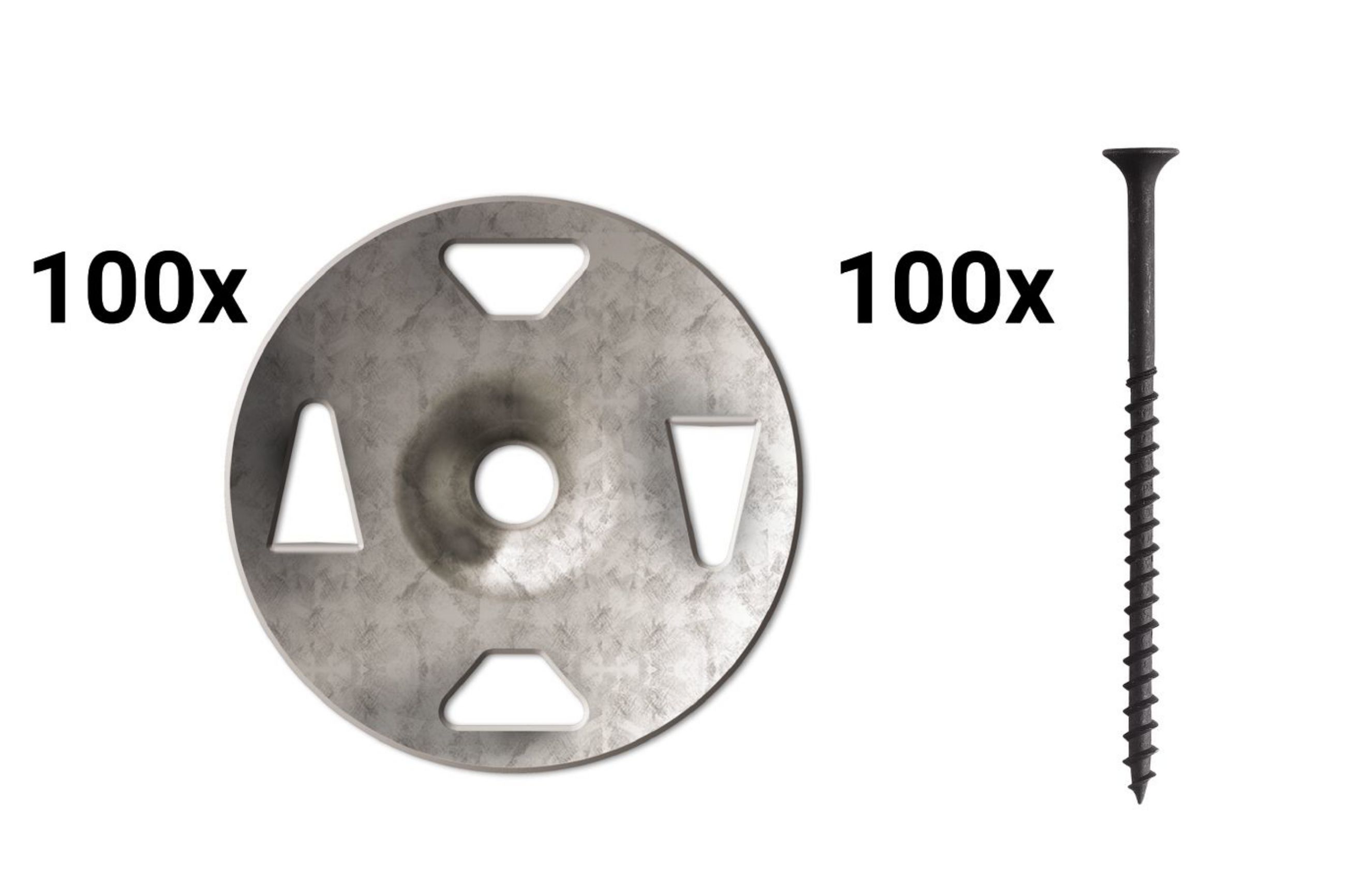 Schluter Kerdi-Board Vis 1-5/8" (100) + Rondelles (100) KBZS35GT32Z100