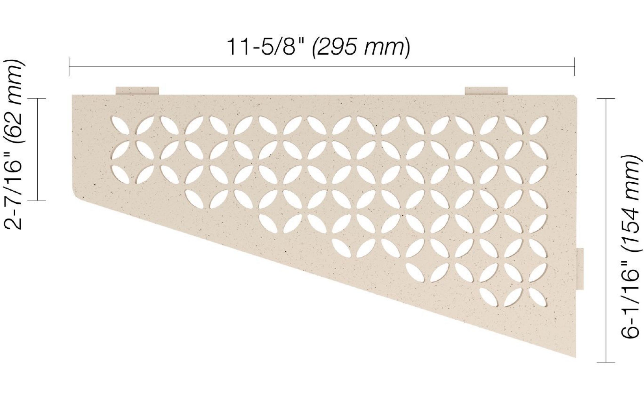 Schluter Shelf-E Quadrilat Coin Floral Ivoire SES3D5TSI